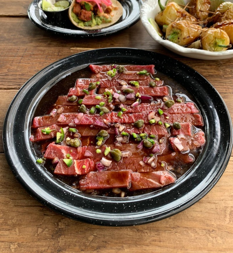 Carpaccio de atún en La Barracuda